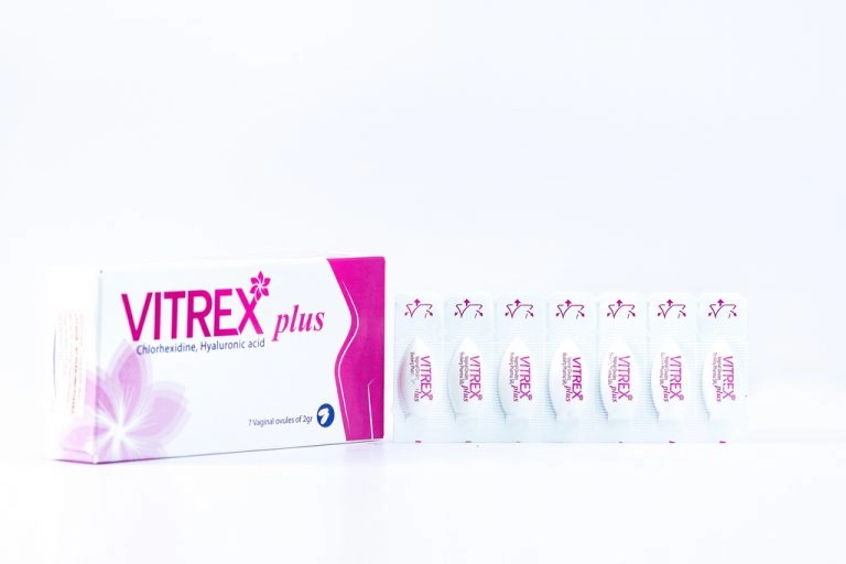 Thuốc đặt phụ khoa VITREX Plus hộp 1 vỉ x 7 viên