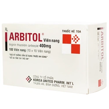 Thuốc hỗ trợ điều trị rối loạn chức năng gan Arbitol 400mg Korea United hộp 10 vỉ x 10 viên