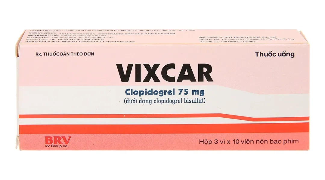 Thuốc tim mạch Vixcar hộp 3 vỉ x 10 viên nén bao phim