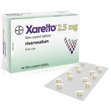 Thuốc điều trị huyết khối tĩnh mạch Xarelto 2.5mg Bayer hộp 1 vỉ x 14 viên