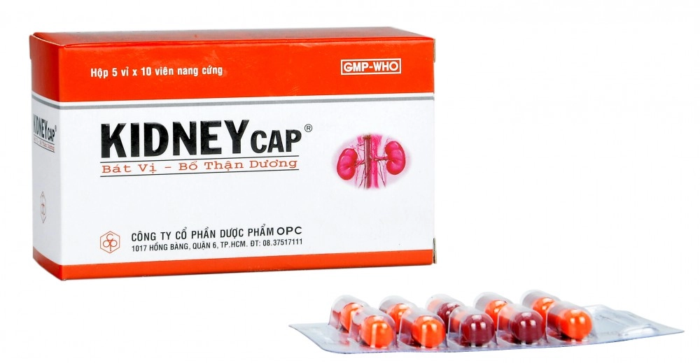 Thuốc Đông dược cho người thận dương yếu KIDNEYCAP Bát vị - Bổ thận dương hộp 5 vỉ x 10 viên nang cứng