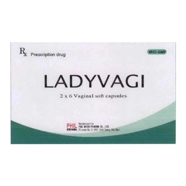 Viên đặt phụ khoa LADYVAGI hộp 2 vỉ x 6 viên đặt
