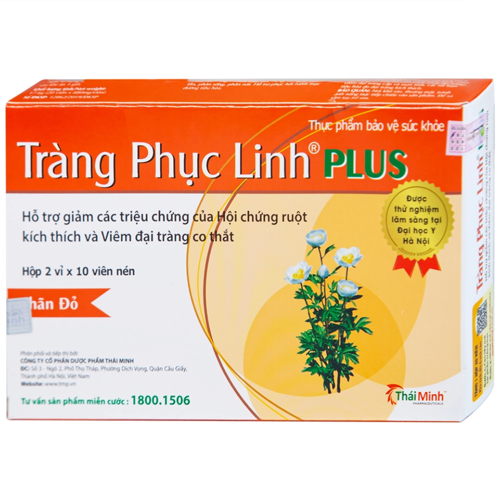 Hỗ trợ giảm các triệu chứng của hội chứng ruột Tràng Phục Linh Plus Thái Minh hộp 2 vỉ x 10 viên