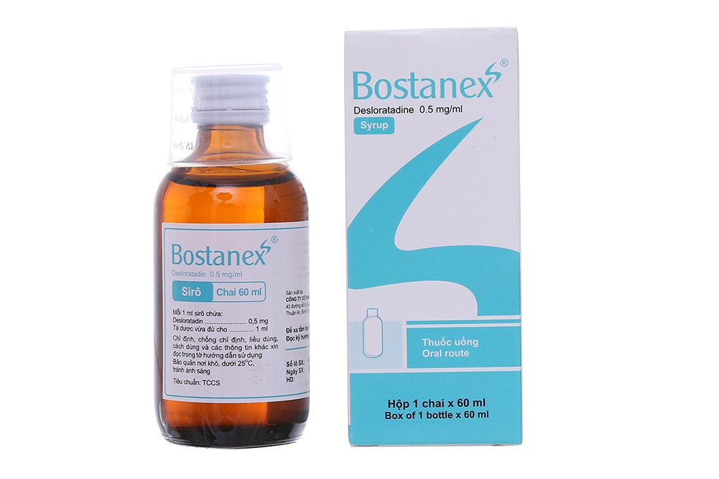 Siro chống viêm mũi, dị ứng Bostanex chai 60ml