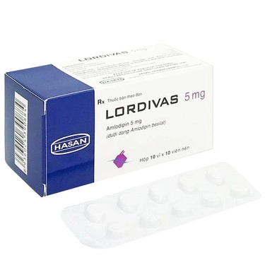 Thuốc trị tăng huyết áp Lordivas 5mg Hasan hộp 10 vỉ x 10 viên