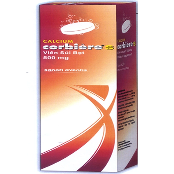 Viên sủi bổ sung Canxi Calcium Corbiere S hộp 1 tuýp 20 viên
