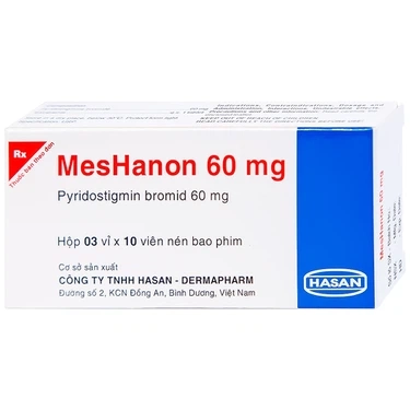 Thuốc điều trị nhược cơ, tắt ruột do liệt ruột và bí tiểu sau phẫu thuật MesHanon 60mg hộp 3 vỉ x 10 viên