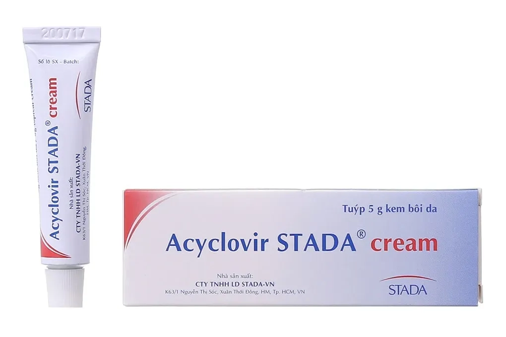 Kem bôi trị virus Herpes Acyclovir 5 g