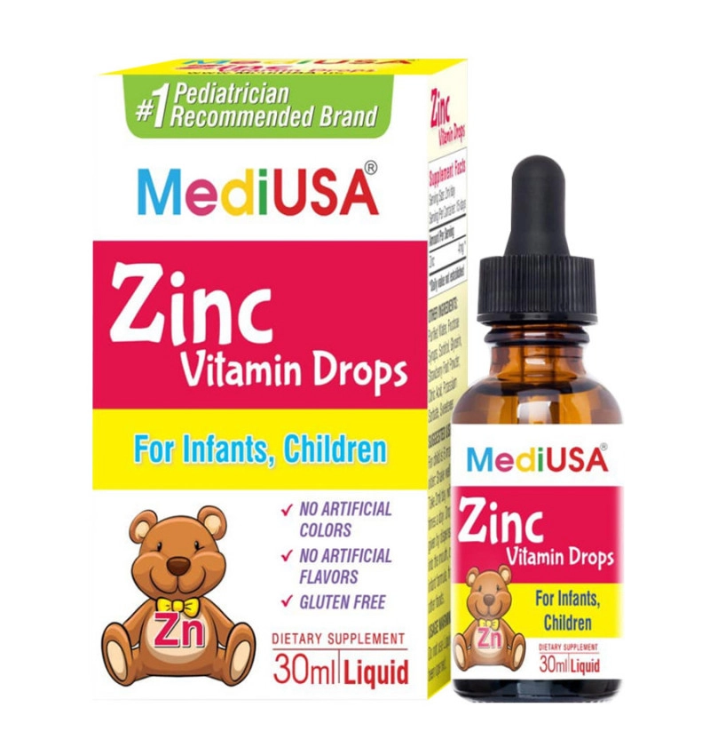 Tăng sức đề kháng cho trẻ Zinc Vitamin Drops MediUSA  hộp 1 lọ 30ml