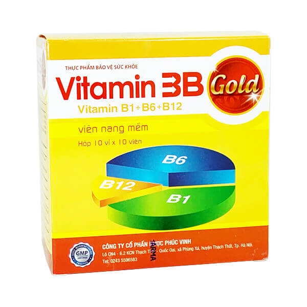 Thực phẩm bảo vệ sức khỏe Vitamin 3B Gold (PHÚC VINH) hộp 100 viên