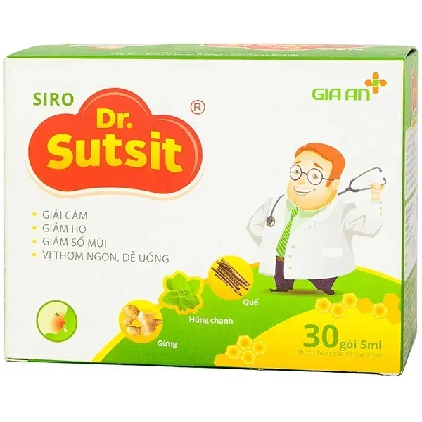 Siro giải cảm, giảm ho Dr. Sutsit hộp 30 gói x 5ml