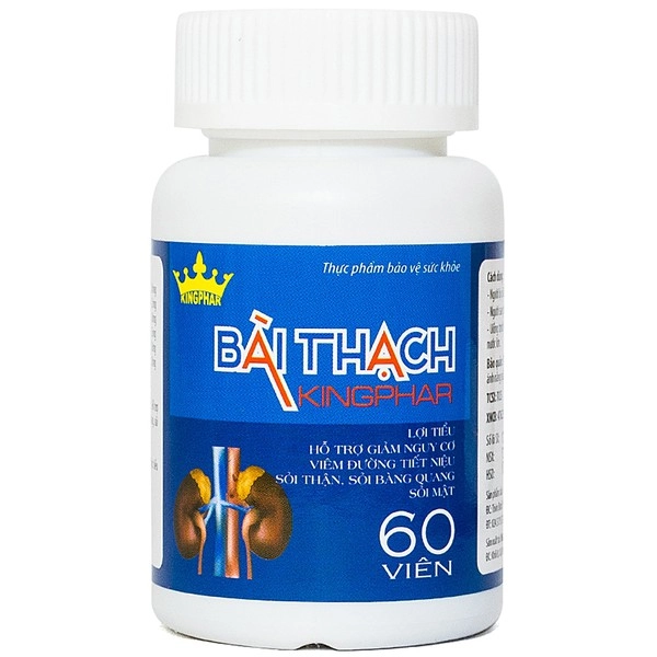 Viên uống lợi tiểu BÀI THẠCH KINGPHAR hộp 1 lọ 60 viên