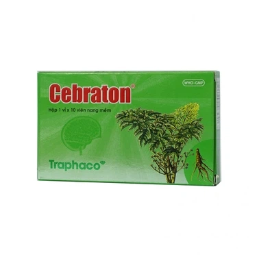 Thuốc phòng và điều trị suy giảm trí nhớ Cebraton Traphaco hộp 1 vỉ x 10 viên