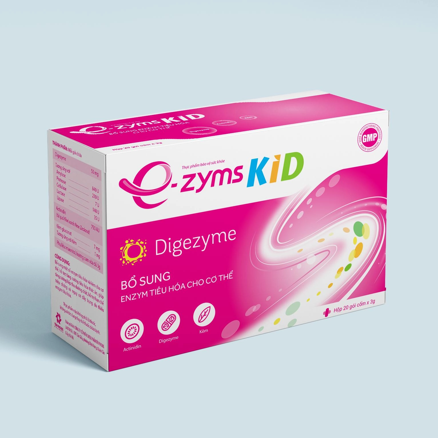 Bổ sung enzym tiêu hóa cho cơ thể E-zyms KID hộp 20 gói cốm x 3g
