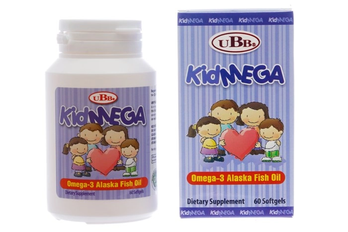 Viên uống bổ mắt, bổ não KidMega UBB lọ 60 viên