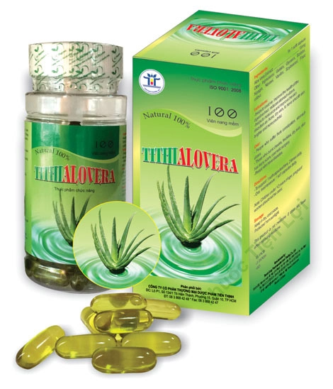 Hỗ trợ dưỡng da, tăng cường độ đàn hồi của da TITHI ALOVERA lọ 100 viên