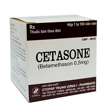 Thuốc tác động lên hệ miễn dịch Cetasone hộp 1 lọ x 100 viên nén