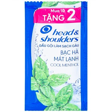 Dầu gội làm sạch gàu dạng dây Head And Shoulders bạc hà mát lạnh dây 12 Gói x 6g