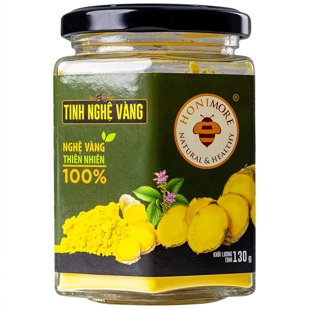 Hỗ trợ điều trị các bệnh về gan, mật, ứ huyết, phục hồi sức khỏe sau sinh tinh bột nghệ honimore hộp 1 chai x130g