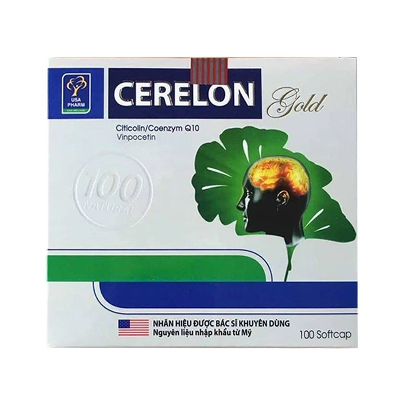 Viên uống bổ não Cerelon Gold hộp 100 viên