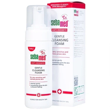 Sữa rửa mặt bọt cho da siêu nhạy cảm, phục hồi biến chứng da Sebamed Anti-Redness Gentle Cleansing Foam chai x 150ml