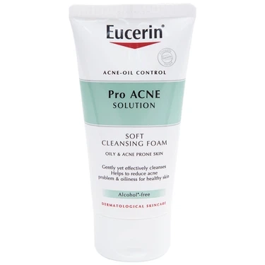 Sửa rửa mặt tạo bọt dịu nhẹ Eucerin Acne-Oil Control Pro Acne Solution Soft Cleansing Foam tuýp x 50g