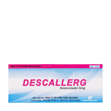Thuốc chống dị ứng Descallerg hộp 1 vỉ x 10 viên