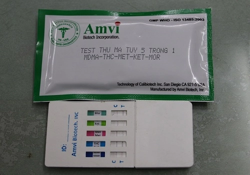 Que thử ma túy Quick Test DOA Multi 5 Drug (Amvi) hộp 15 test