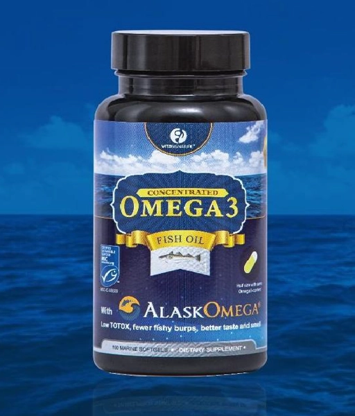 Dầu cá ALASKOMEGA 3 hộp 1 chai 100 viên