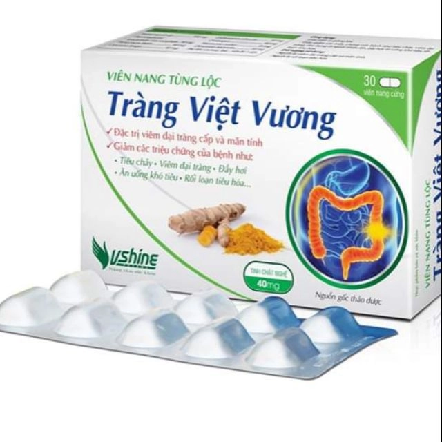 Viên uống hỗ trợ viêm đại tràng TRÀNG VIỆT VƯƠNG hộp 3 vỉ x 10 viên nang cứng
