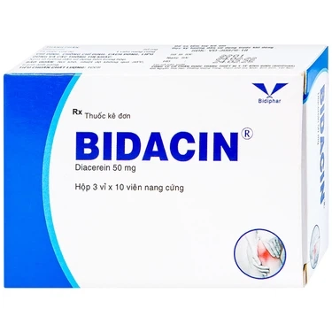 Thuốc giảm đau kháng viêm Bidacin 50mg Bidiphar hộp 3 vỉ x 10 viên