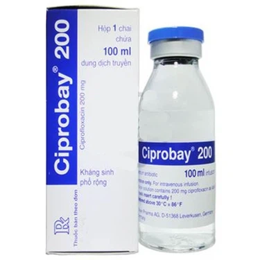 Thuốc điều trị nhiễm trùng Ciprobay 200mg Bayer chai 100ml