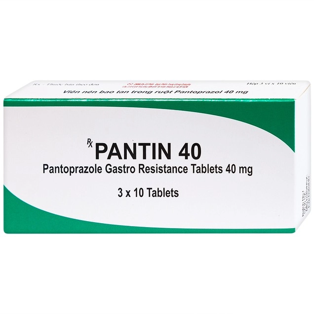 Điều trị viêm loét thực quản Pantin 40 Hetero hộp 3 vỉ x 10 viên