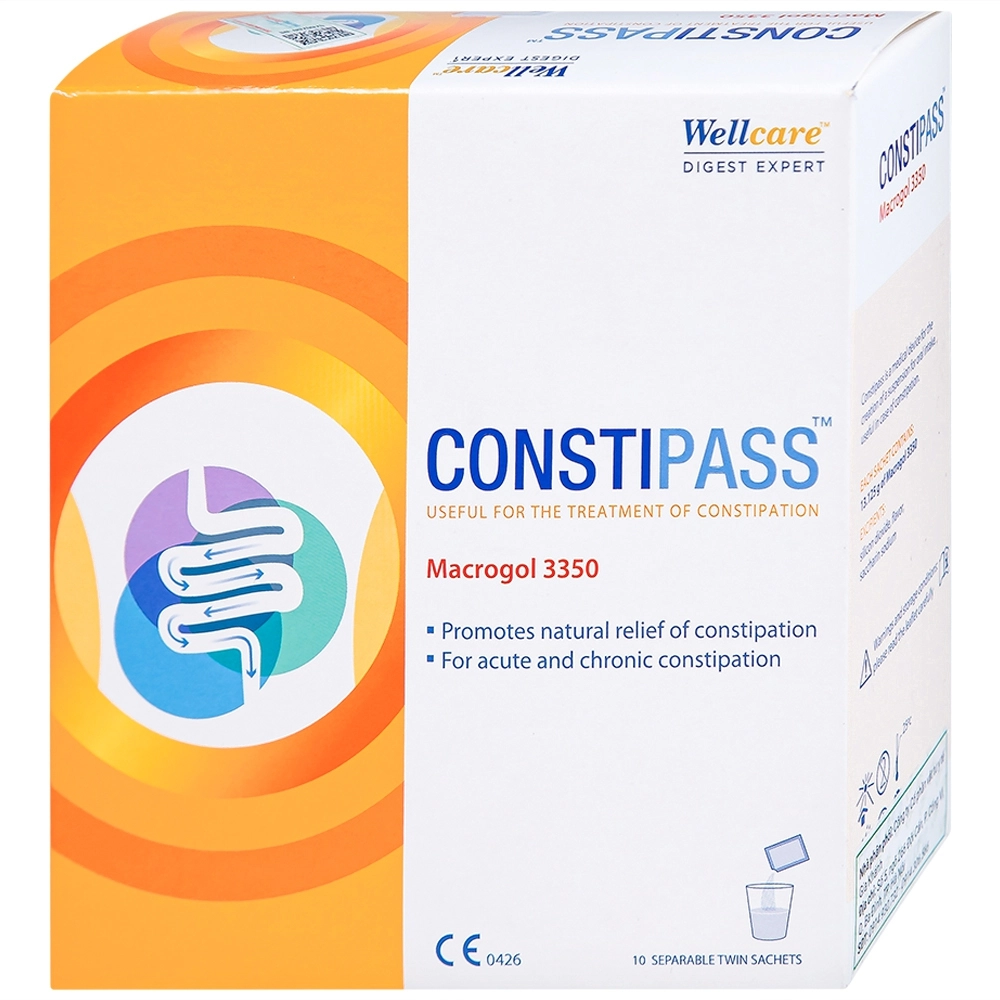 Bột nhuận tràng Constipass Wellcare hộp 20 gói