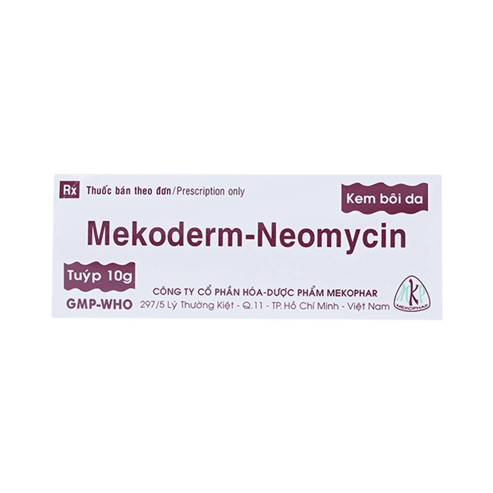 Thuốc bôi da điều trị nhiễm khuẩn thứ phats Mekoderm-Neomycin hộp 1 tuýp 10g