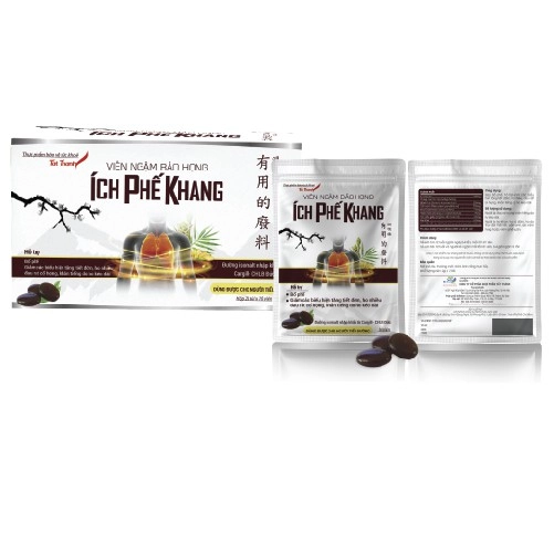 Viên ngậm bảo họng Ích Phế Khang hộp 20 túi x 10 viên