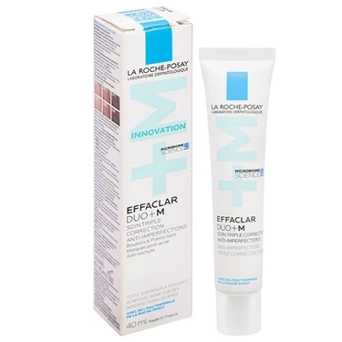 Giảm mụn trong vòng 8 giờ kem hỗ trợ điều trị mụn Effaclar Duo+M Laroche posay hộp x 40ml