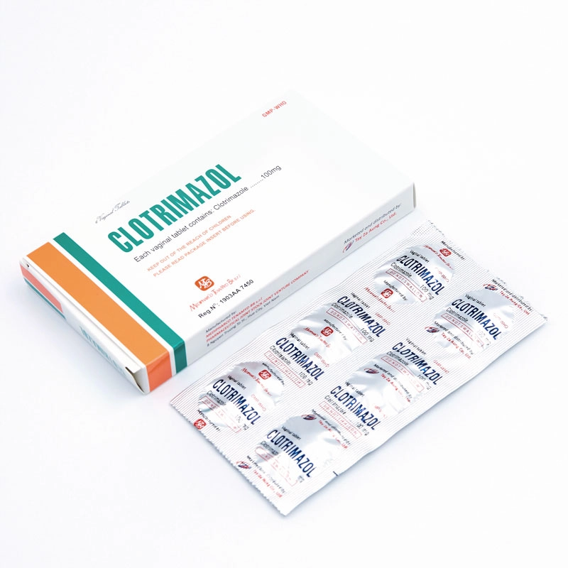 Thuốc đặt trị viêm nhiễm phụ khoa Clotrimazol Medipharco hộp 1 vỉ x 6 viên
