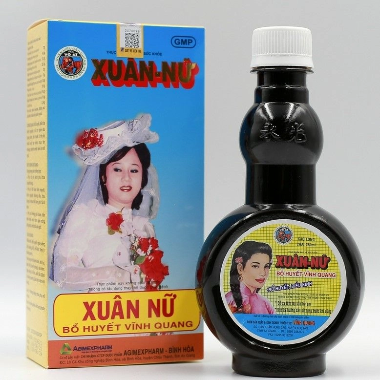 Bổ huyết, điều hòa kinh nguyệt, giảm đau bụng kinh Xuân Nữ Bổ Huyết Vinh Quang hộp 1 lọ 280ml