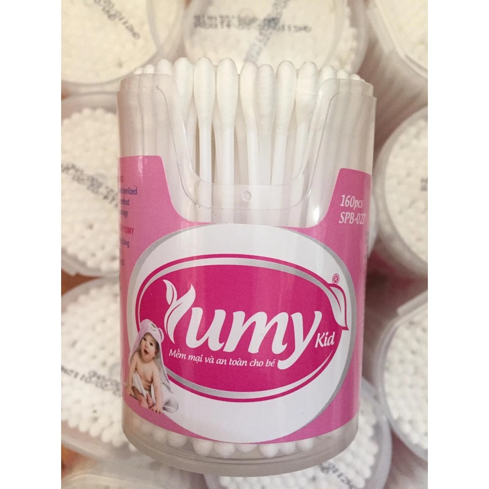 Tăm bông Yumy Kid thân nhựa SPB-027 hộp 160 que