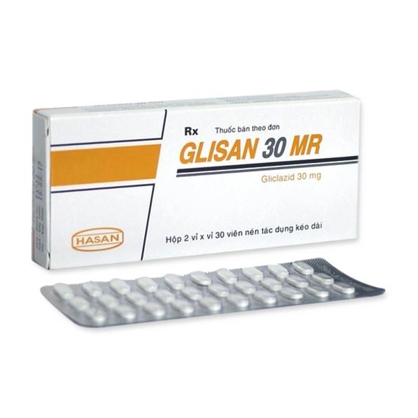 Thuốc điều trị đái tháo đường GLISAN 30 MR hộp 60 viên