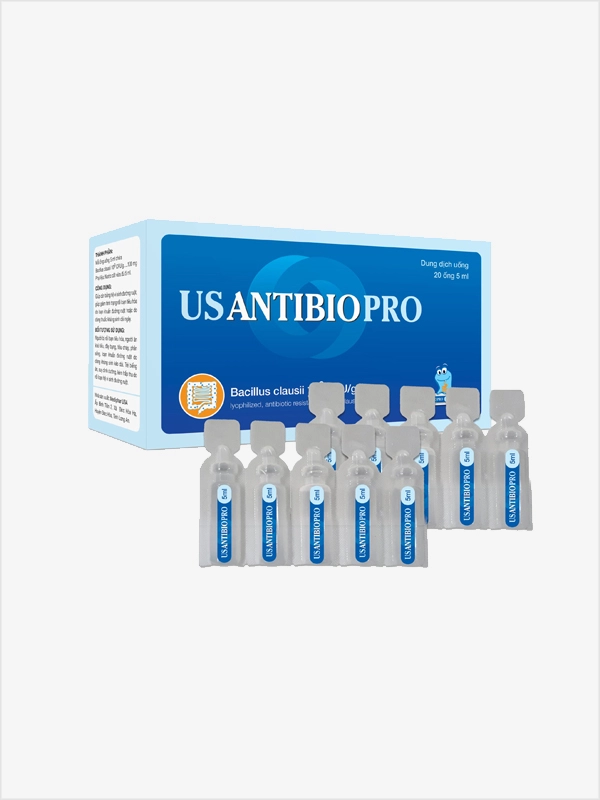 Men vi sinh US ANTIBIO PRO hộp 4 vỉ x 5 ống 5ml