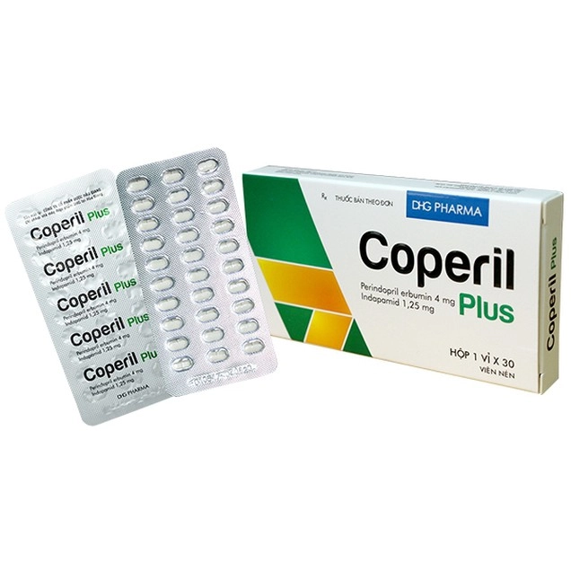 Thuốc điều trị tăng huyết áp Coperil Plus 4mg DHG hộp 1 vỉ x 30 viên