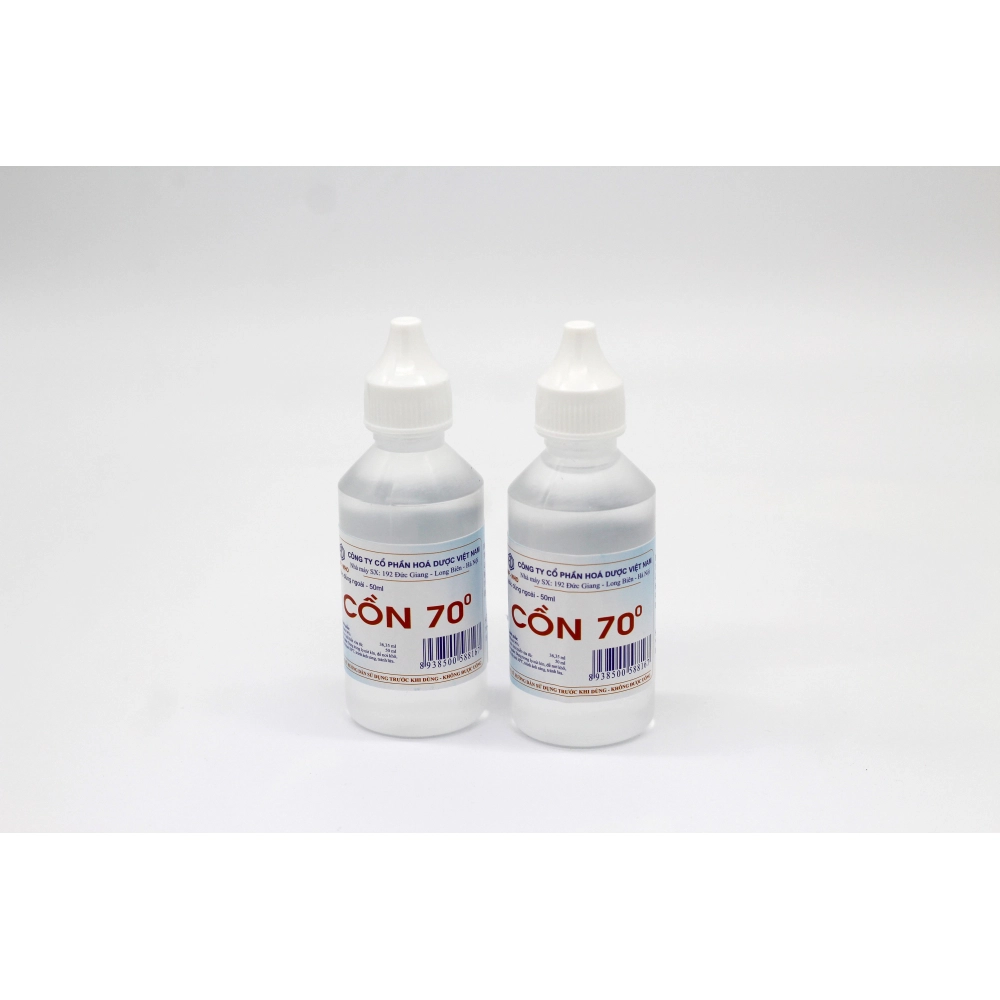Dung dịch sát khuẩn Cồn 70° Hóa Dược chai 50ml