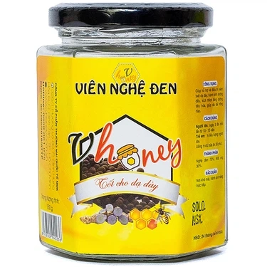 Giúp hỗ trợ và điều trị viêm loét dạ dày viên nghệ đen Vhoney hộp x 150g
