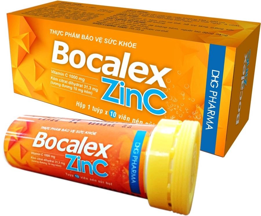 Bổ sung vitamin, khoáng chất và các chất dinh dưỡng khác Bocalex Zinc hộp 1 tuýp x 10 viên nén sủi bọt