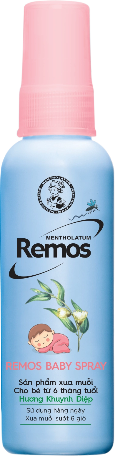 Xịt chống muỗi Remos Baby Spray (hương khuynh diệp) chai 60ml