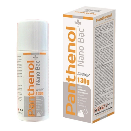 Xịt dưỡng da PANTHENOL nano bạc  hộp 1 chai 130g