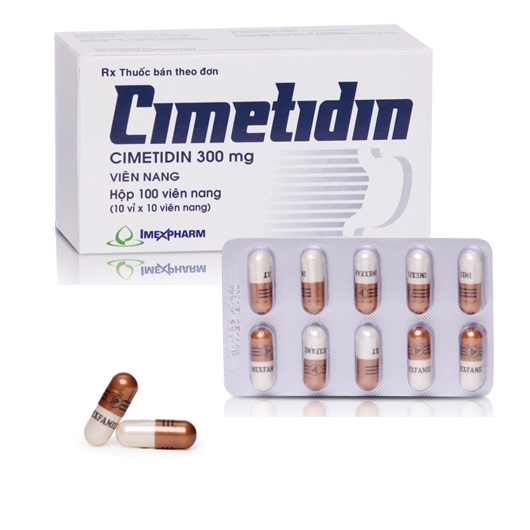 Thuốc tác dụng trên đường tiêu hóa Cimetidin 300mg Imexpharm hộp 100 viên