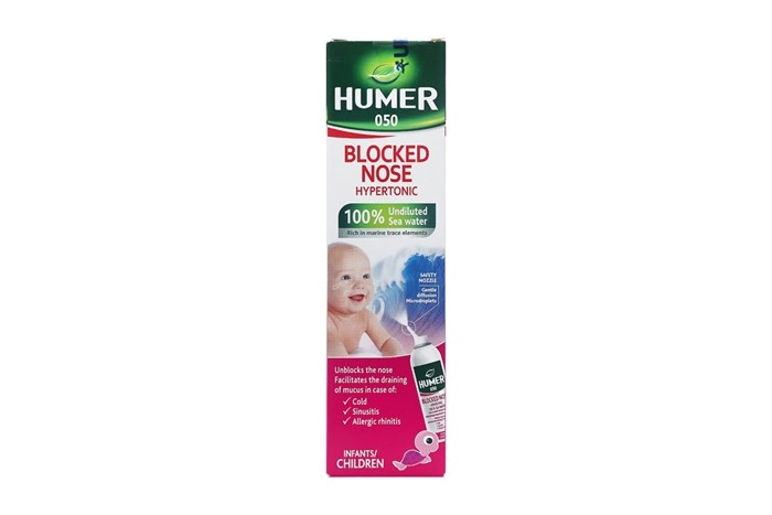 Nước biển xịt mũi trẻ em Humer 050 Blocked Nose Hypertonic chai 50ml